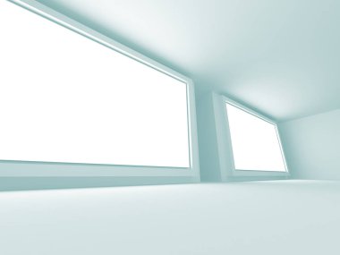 Fütüristik beyaz mimari tasarım 