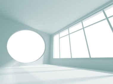 Fütüristik beyaz mimari tasarım 