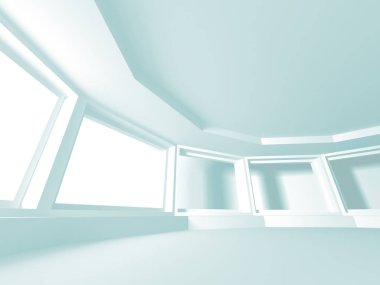 Fütüristik beyaz mimari tasarım 