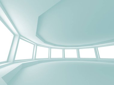 Fütüristik beyaz mimari tasarım 