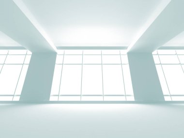 Fütüristik beyaz mimari tasarım  