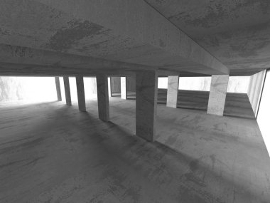 Karanlık Bodrum boş odası iç 