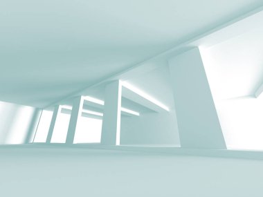 Fütüristik beyaz mimari tasarım  