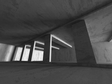 Karanlık Bodrum boş odası iç 