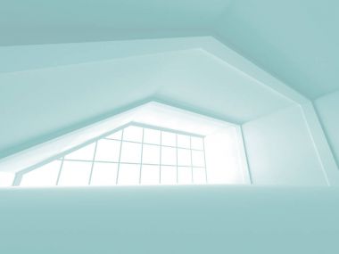 Fütüristik beyaz mimari tasarım  