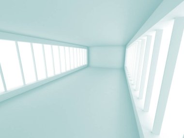 Fütüristik beyaz mimari tasarım  