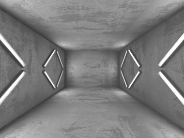 Karanlık Bodrum boş odası iç 