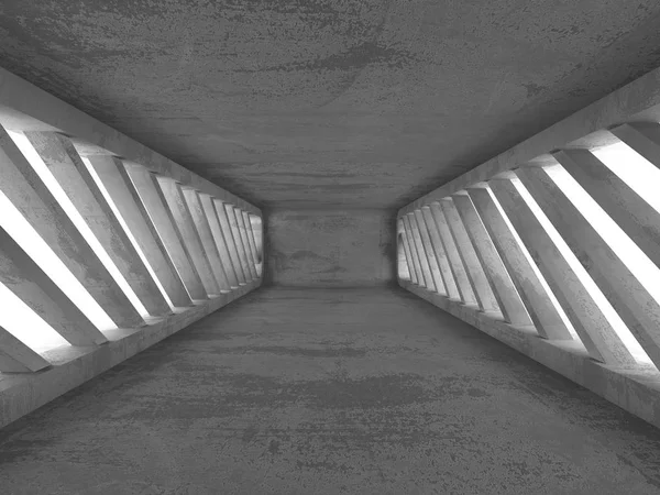 Karanlık beton boş oda 