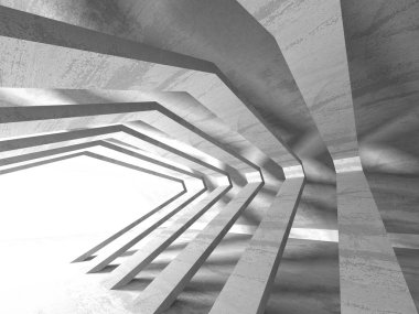 Karanlık beton boş oda 