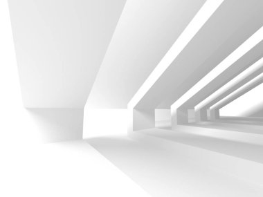 Fütüristik beyaz mimari tasarım  