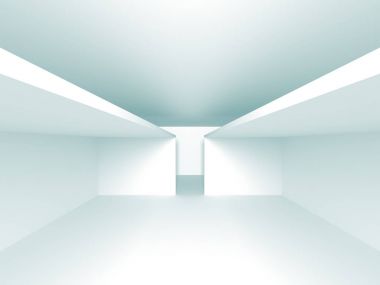 Fütüristik beyaz mimari tasarım  