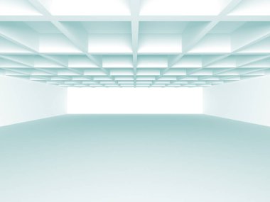 Fütüristik beyaz mimari tasarım  