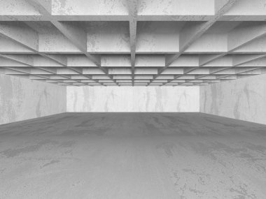 Karanlık beton boş oda 