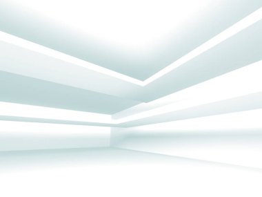 Fütüristik beyaz mimari tasarım  