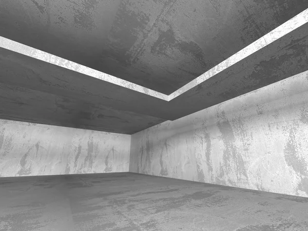 Karanlık beton boş oda 