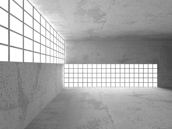 Karanlık beton boş oda — Stok fotoğraf
