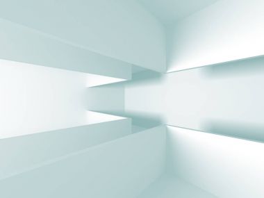 Fütüristik beyaz mimari arka plan