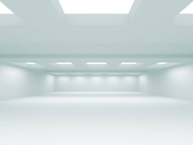Fütüristik beyaz mimari arka plan