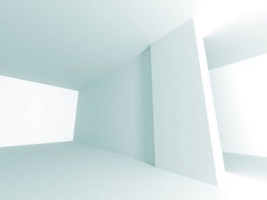 Fütüristik beyaz mimari arka plan