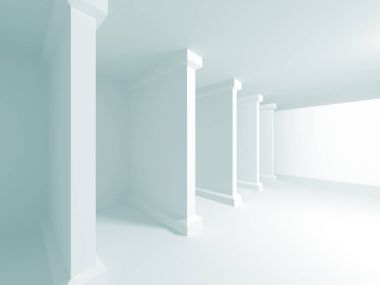 Fütüristik beyaz mimari arka plan