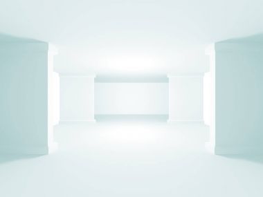 Fütüristik beyaz mimari arka plan