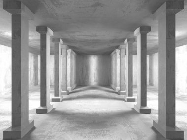 Karanlık Bodrum boş odası iç