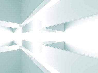 Fütüristik beyaz mimari arka plan