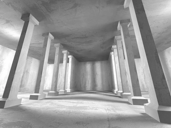 Karanlık beton boş oda