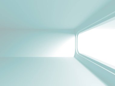 Fütüristik beyaz mimari arka plan