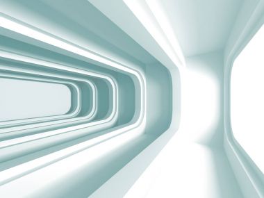 Fütüristik beyaz mimari arka plan