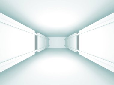 Fütüristik beyaz mimari arka plan