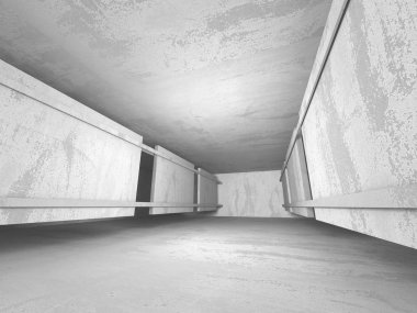 Karanlık beton boş oda