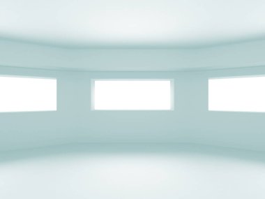 Fütüristik beyaz mimari tasarım  