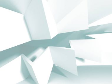 Fütüristik beyaz mimari tasarım  