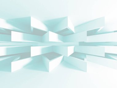 Fütüristik beyaz mimari tasarım  