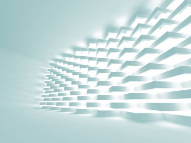 Fütüristik beyaz mimari tasarım  