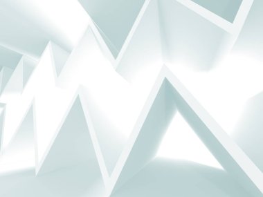 Fütüristik beyaz mimari tasarım  