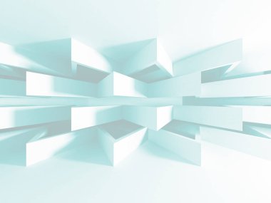 Fütüristik beyaz mimari tasarım  