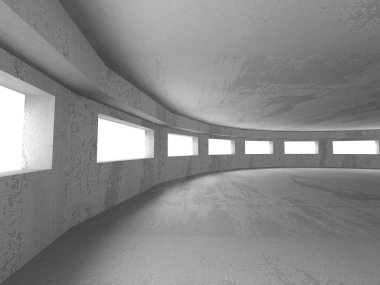 Karanlık beton boş oda 