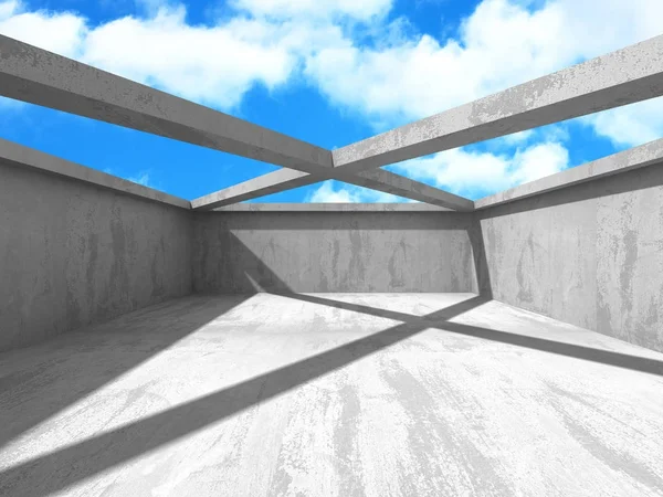 Construção de parede de sala de concreto — Fotografia de Stock