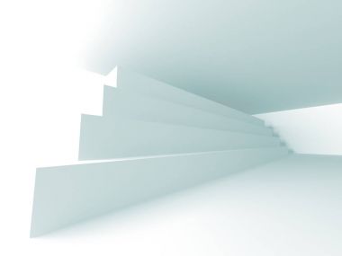 Fütüristik beyaz mimari tasarım  