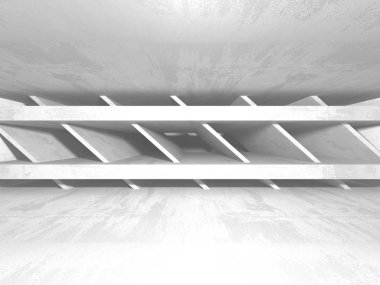 Karanlık beton boş oda 