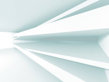 Fütüristik beyaz mimari tasarım  