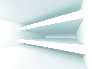 Fütüristik beyaz mimari tasarım  