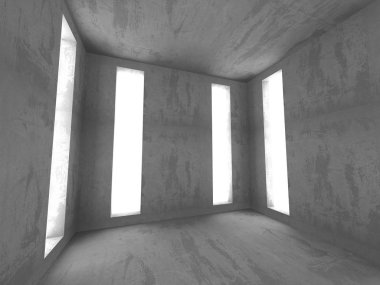 Karanlık Bodrum boş odası iç 