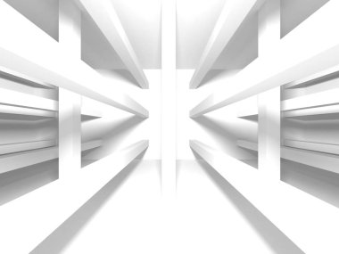 Fütüristik beyaz mimari tasarım  