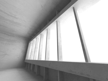 Karanlık beton boş oda 