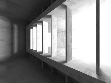 Karanlık Bodrum boş odası iç 