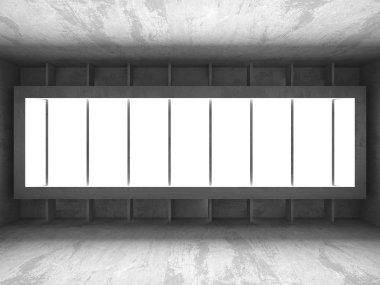 Karanlık beton boş oda 