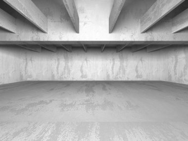 Karanlık beton boş oda 